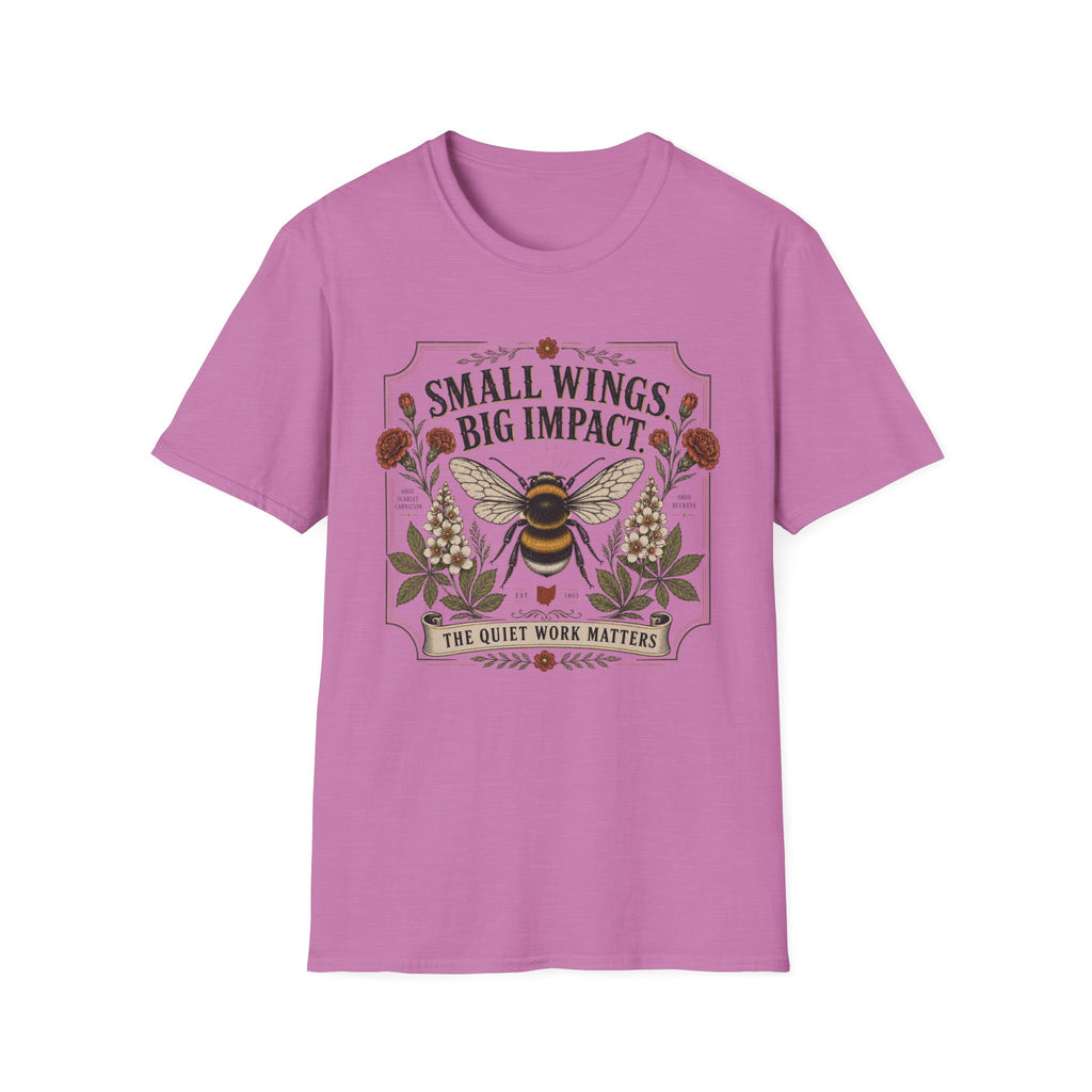 T-Shirt — Small Wings Big Impact Bee Graphic Tee