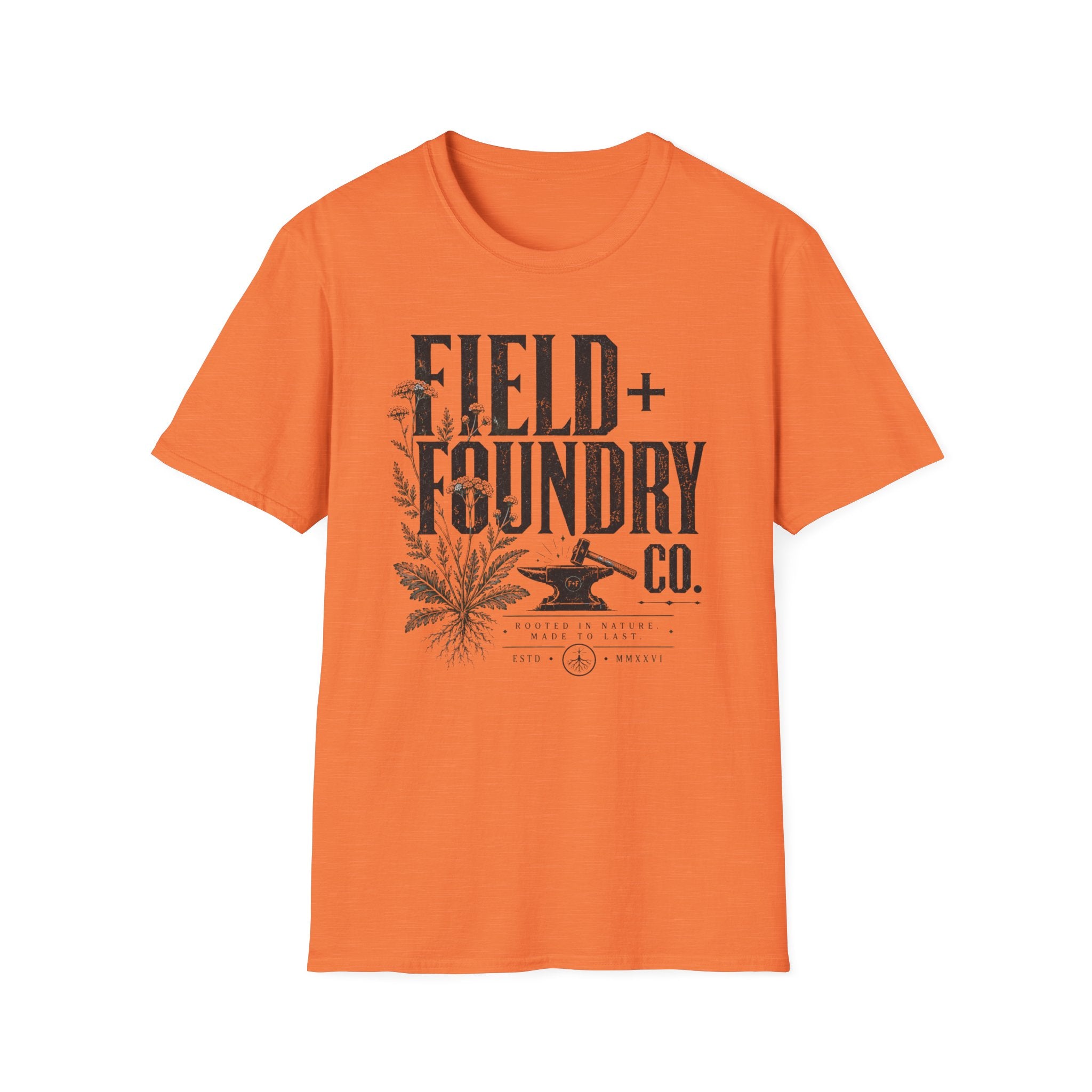 Field + Foundry T-Shirt — Vintage Botanical Logo Tee