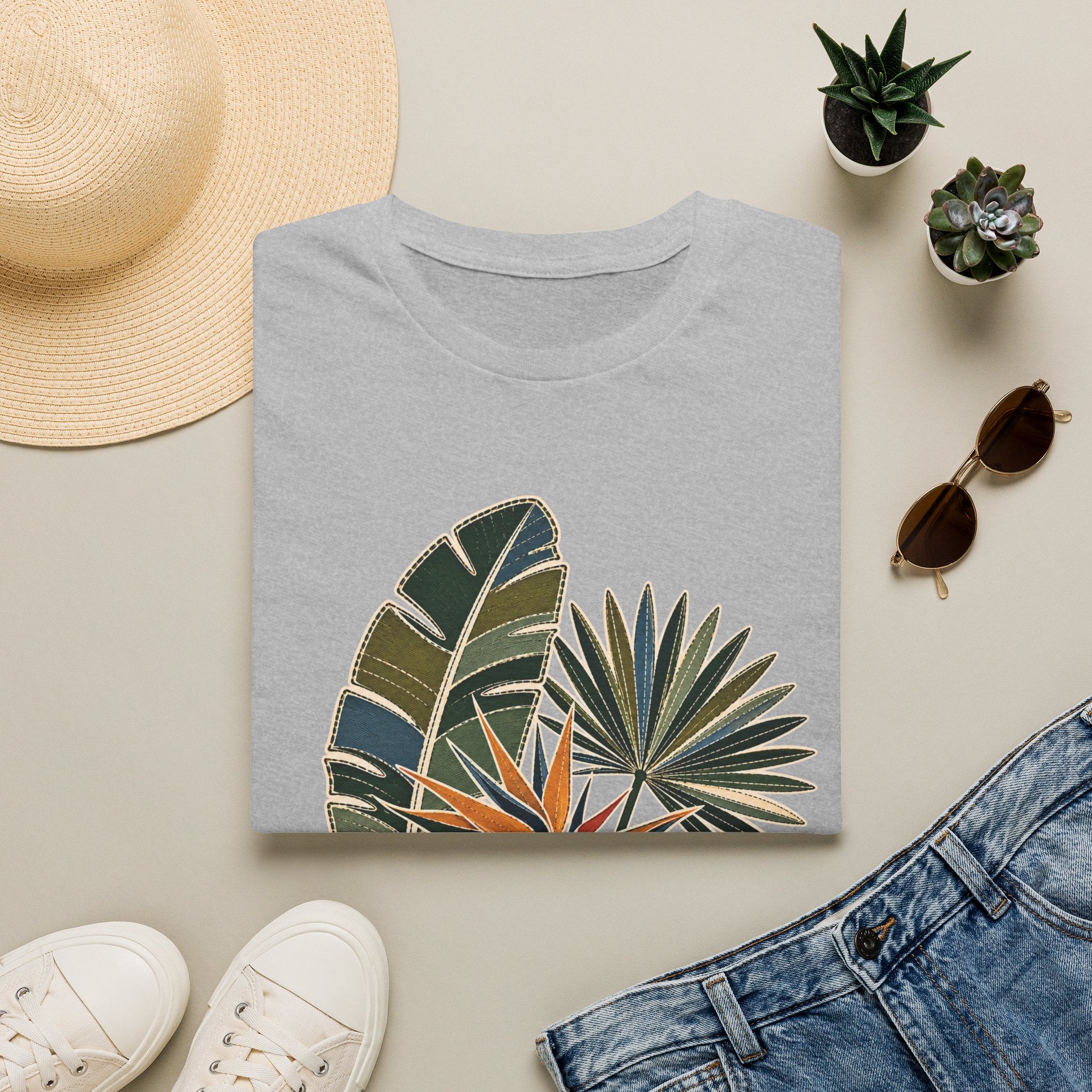 T-Shirt Tropical Palm Leaf Botanical Graphic Tee