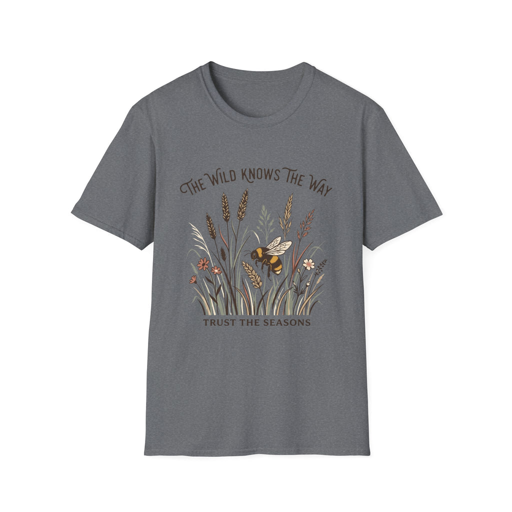 The Wild Knows The Way Tee — Floral Bee Nature Graphic T-Shirt