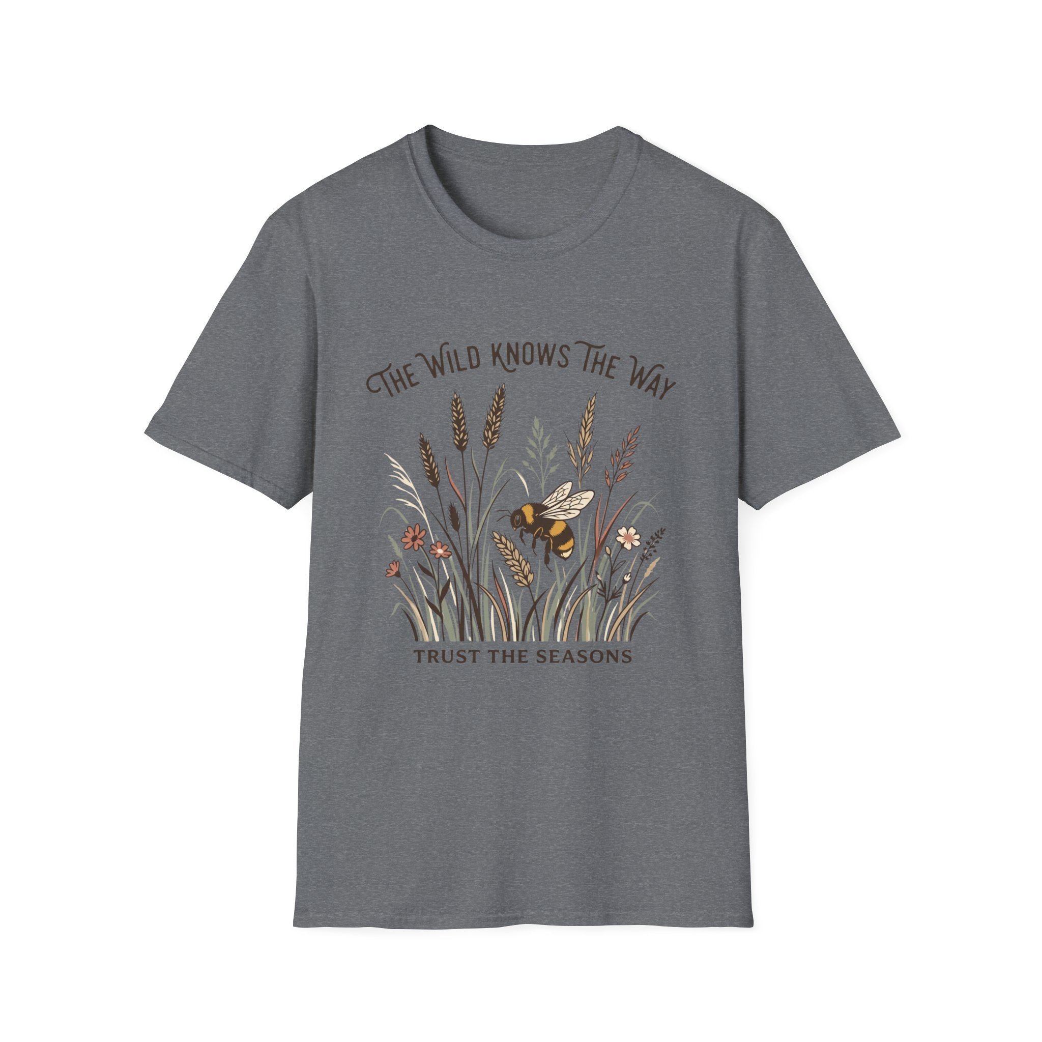 The Wild Knows The Way Tee — Floral Bee Nature Graphic T-Shirt