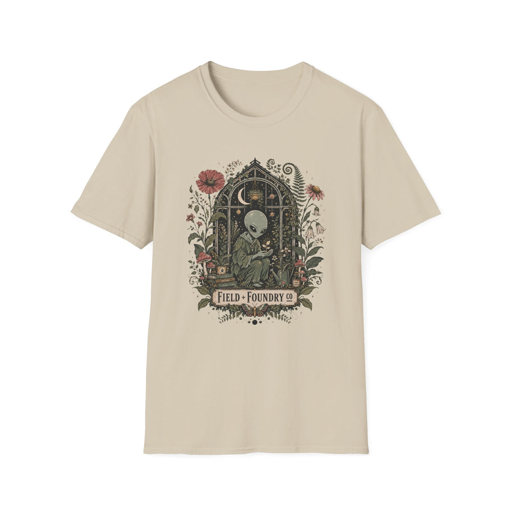 Alien Garden "Find Your Journey" Floral Sci‑Fi T-Shirt