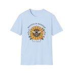 Sunflower Bee T-Shirt — "Rooted in Wonder" Botanical Graphic Tee