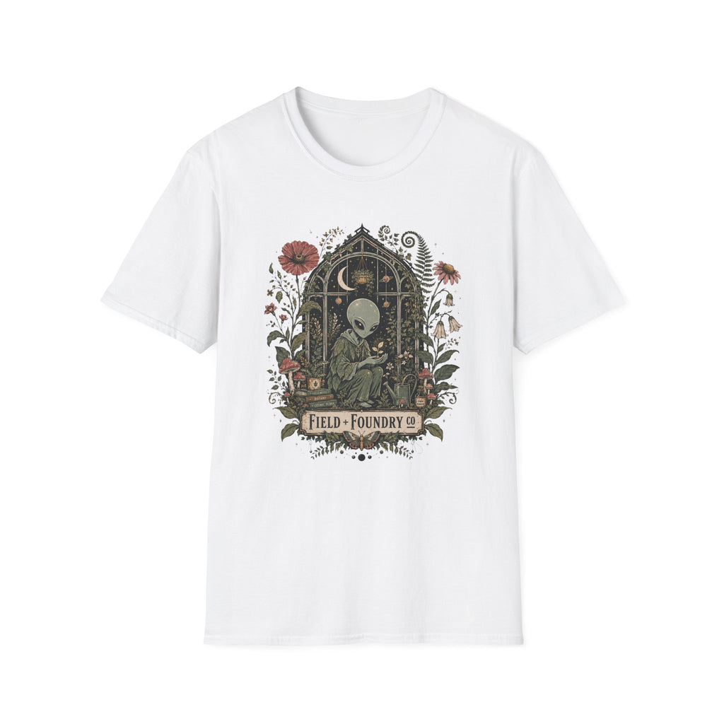Alien Garden "Find Your Journey" Floral Sci‑Fi T-Shirt