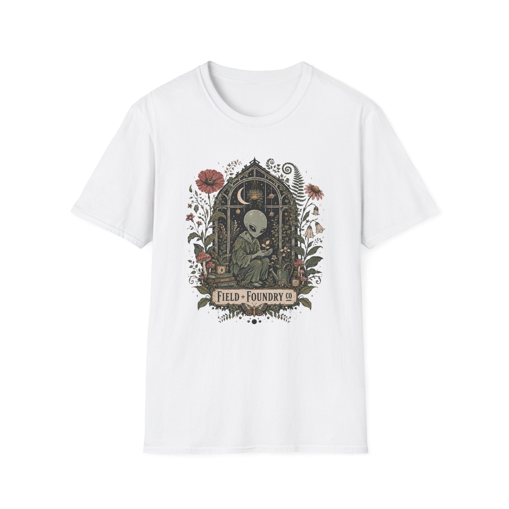 Alien Garden T-Shirt — "Find Your Journey" Floral Sci‑Fi Tee
