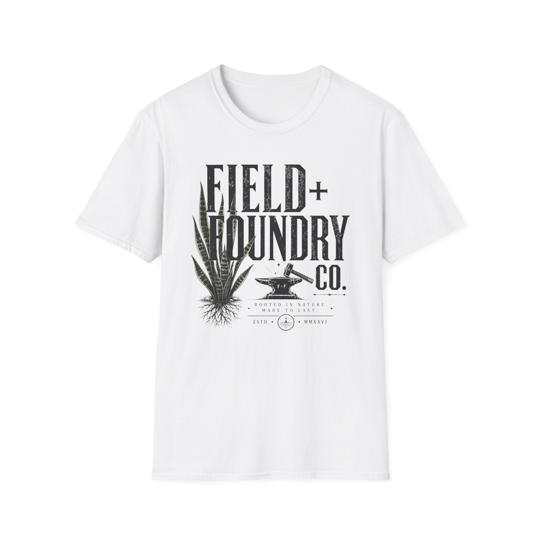 Field + Foundry Co. Graphic T-Shirt Vintage Botanical Logo Tee