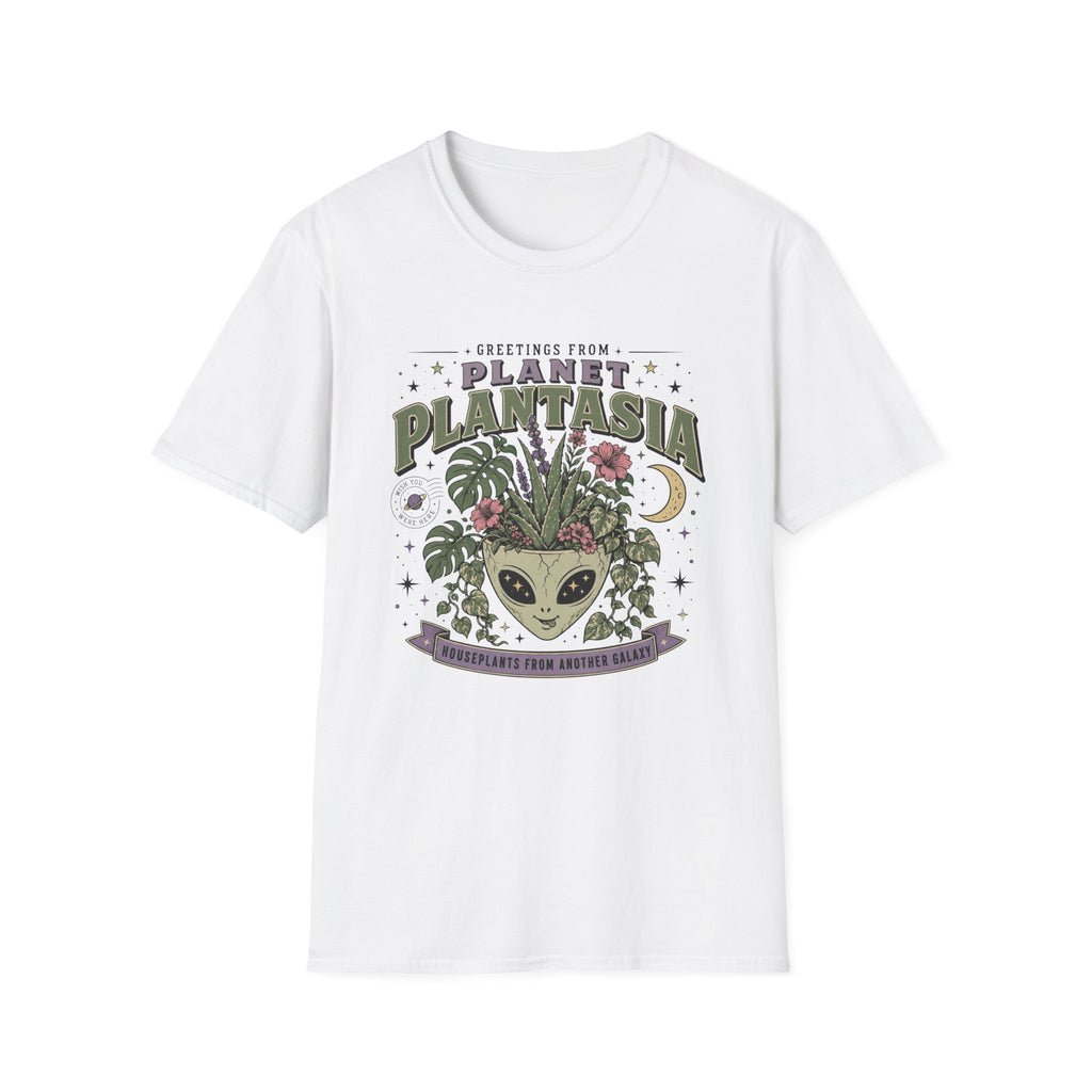 Planet Plantasia T-Shirt "Greetings from Planet Plantasia" Botanical Alien Graphic Tee