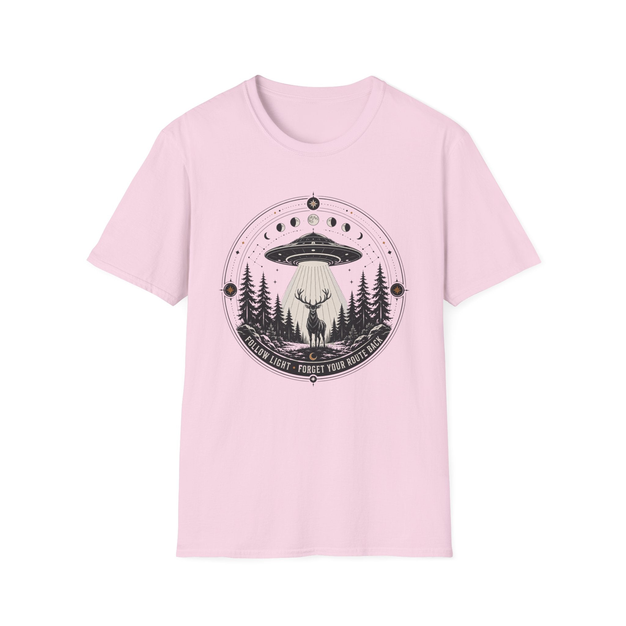 UFO Deer T-Shirt Cosmic Forest Abduction Graphic Tee