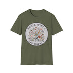 T-Shirt — "Small Wings Big Impact" Floral Graphic Tee