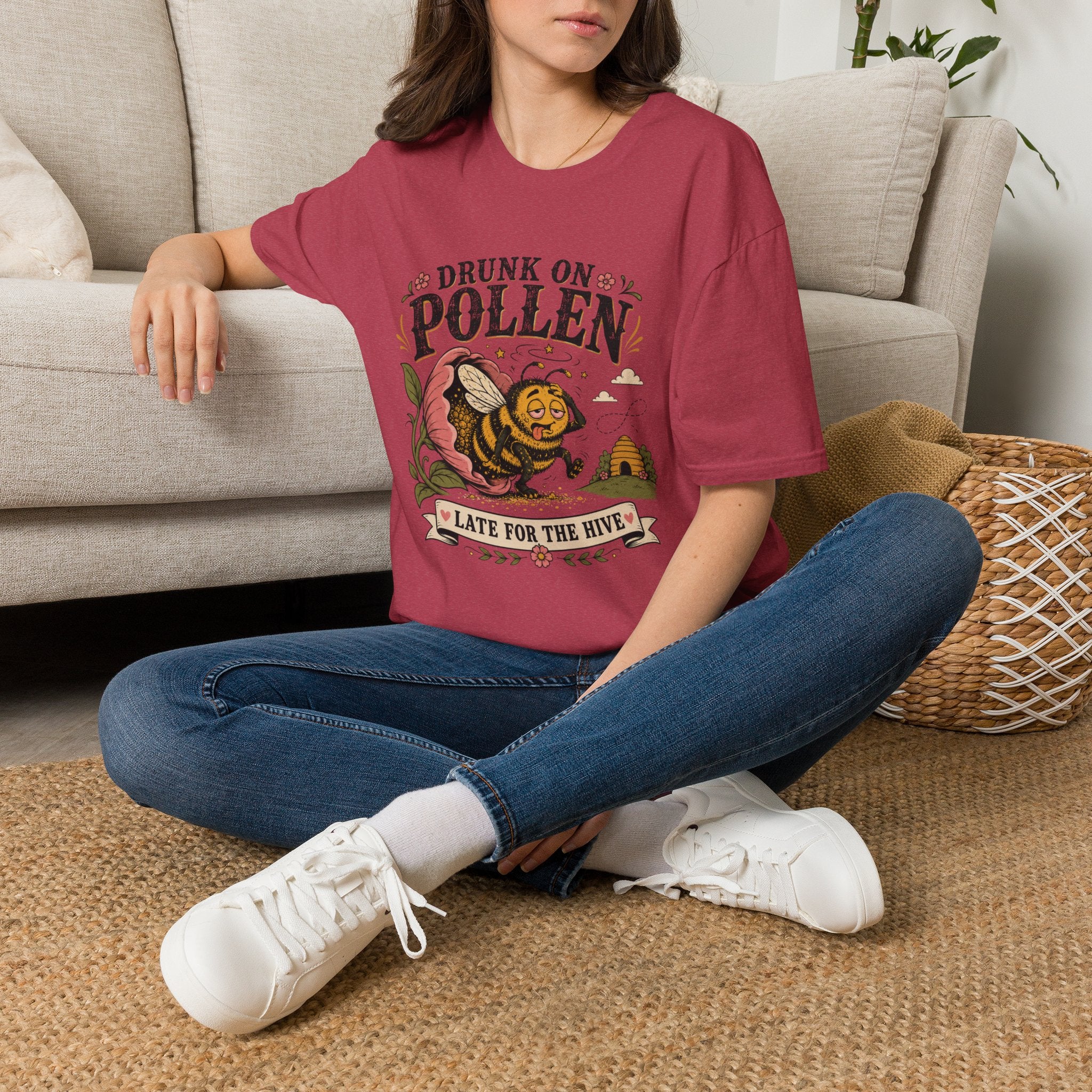 Drunk on Pollen Late for the Hive 2 T-Shirt