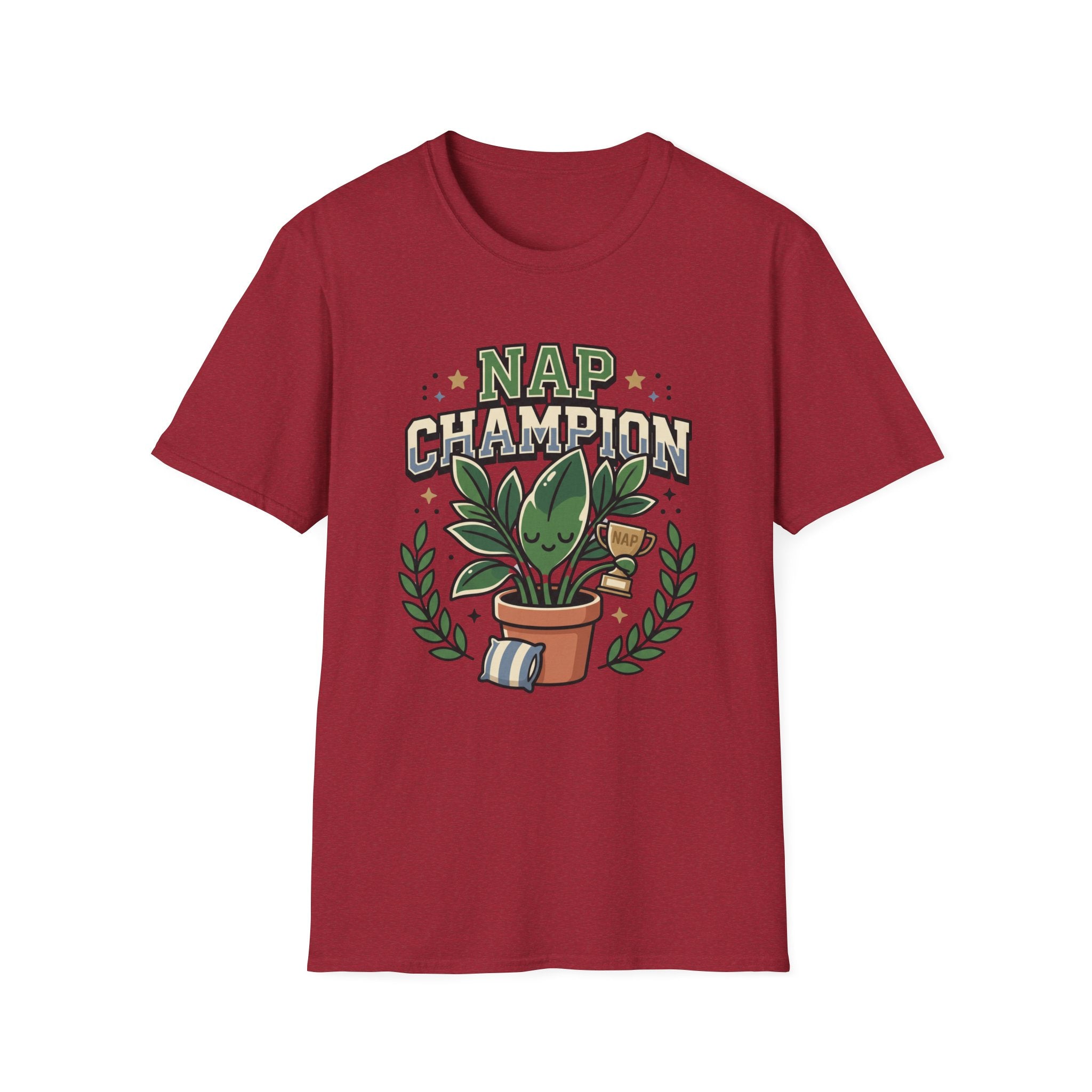 Nap Champion T‑Shirt Funny Plant Lover Sleepy Vibes