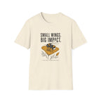 Bee Graphic T-Shirt — "Small Wings. Big Impact." Inspirational Eco Tee