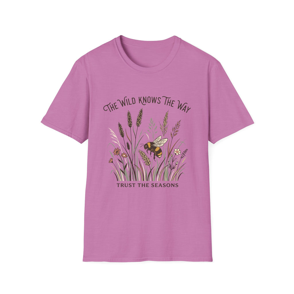 The Wild Knows The Way Tee — Floral Bee Nature Graphic T-Shirt