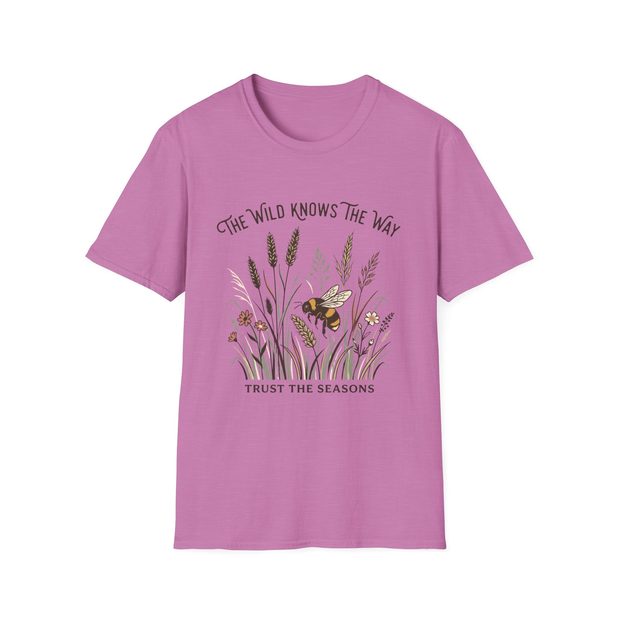 The Wild Knows The Way Tee — Floral Bee Nature Graphic T-Shirt