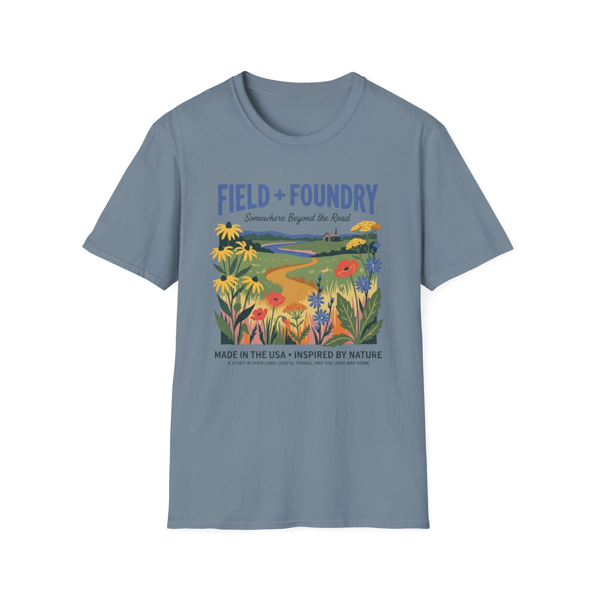 Field + Foundry 'Somewhere Beyond the Road' Graphic T-Shirt Wildflower Landscape Tee