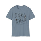 Botanical Sketch Wildflower Floral Illustration T-Shirt