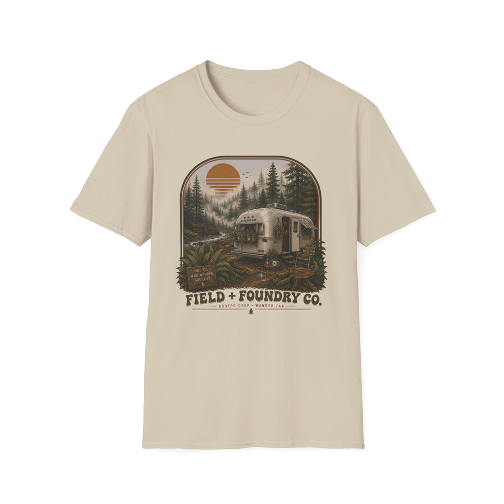Forest Airstream T-Shirt Retro Sunset