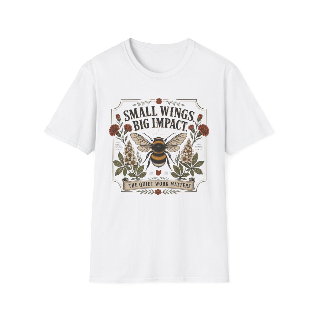 T-Shirt — Small Wings Big Impact Bee Graphic Tee