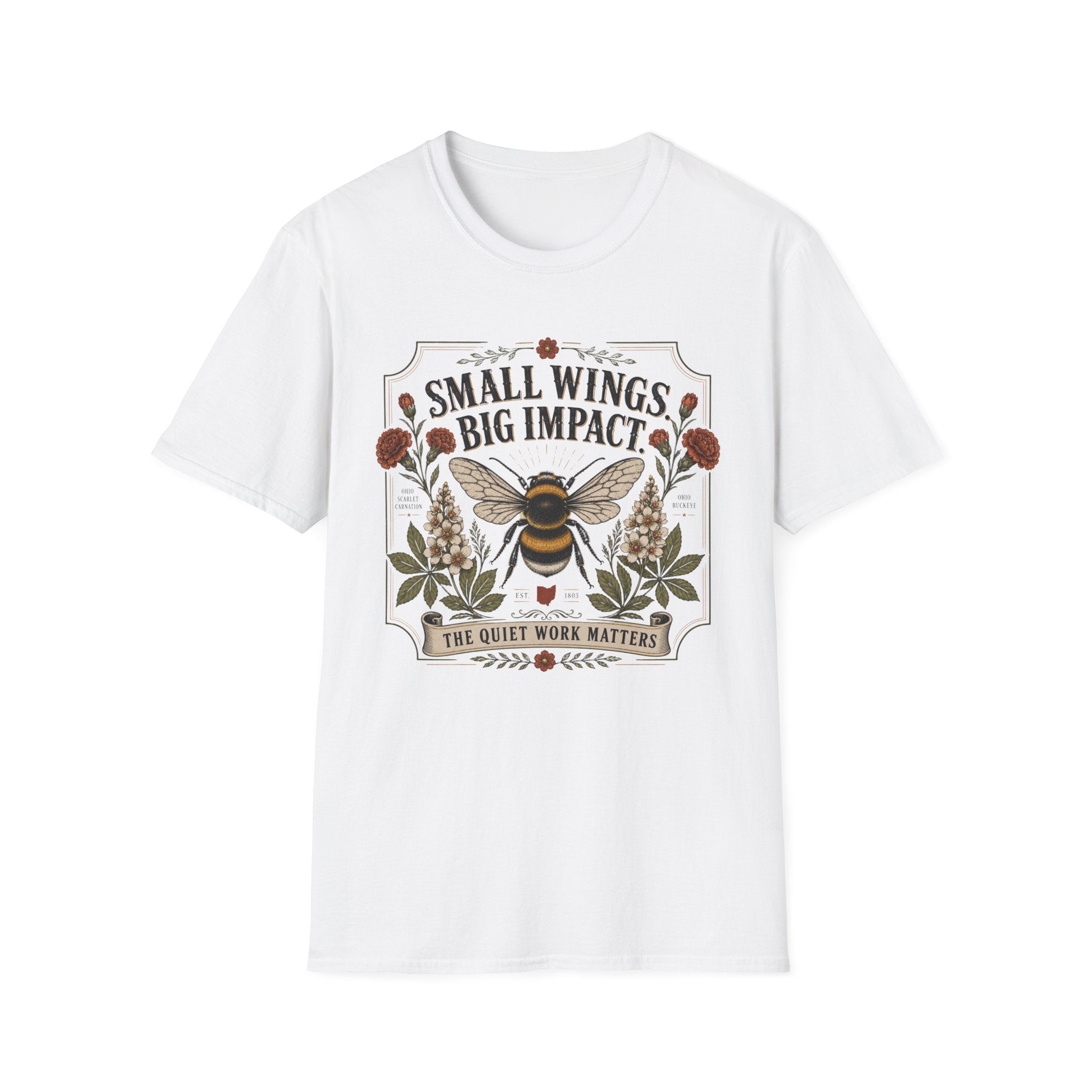 T-Shirt — Small Wings Big Impact Bee Graphic Tee
