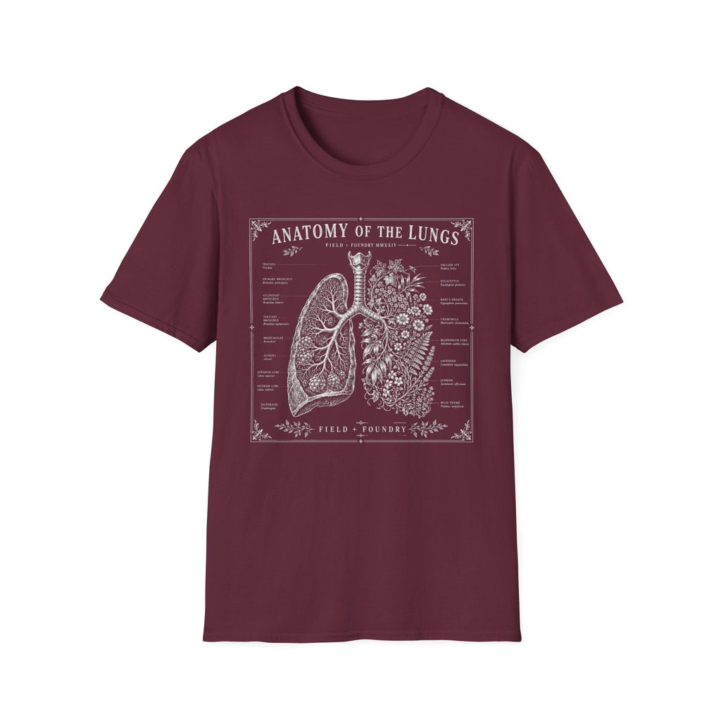 Anatomy of the Lungs T-Shirt — Vintage Medical Diagram Tee
