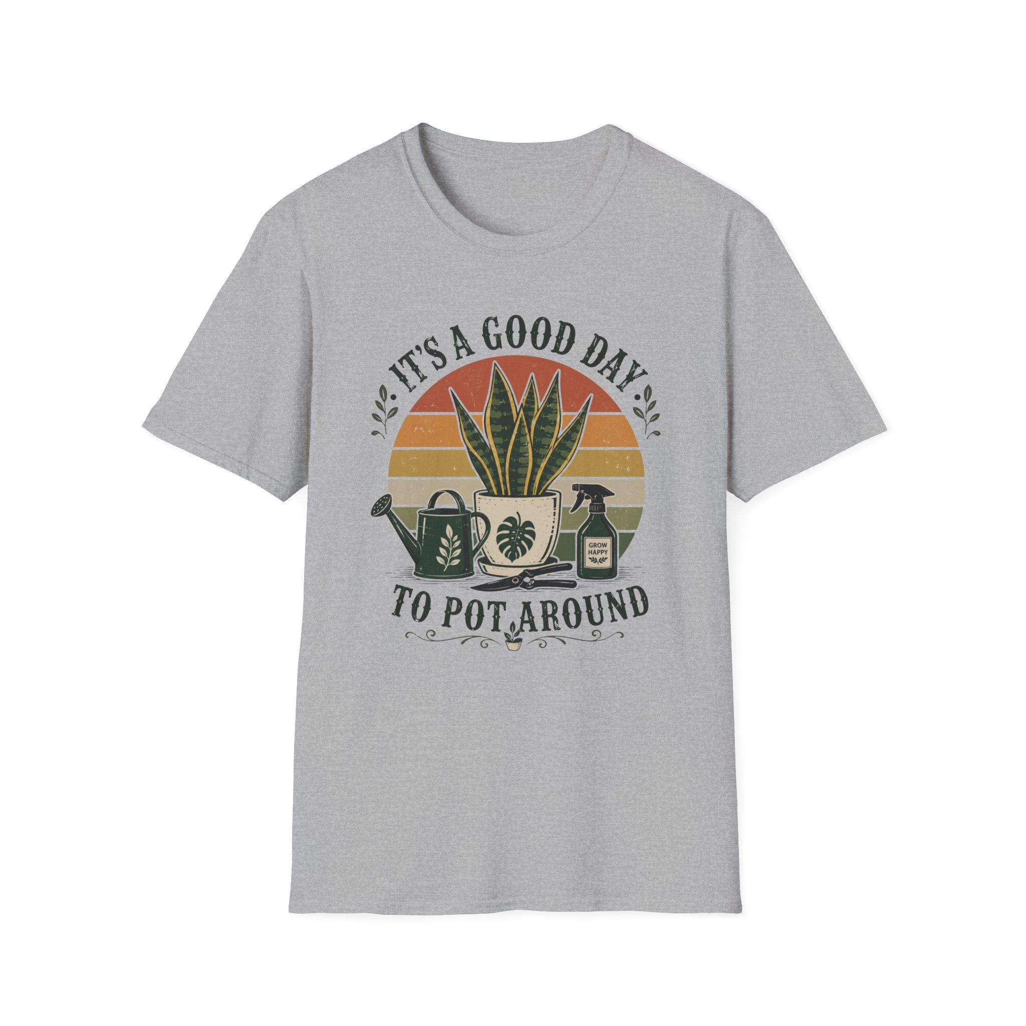 It's a Good Day to Pot Around T-Shirt — Retro Plant Lover Tee