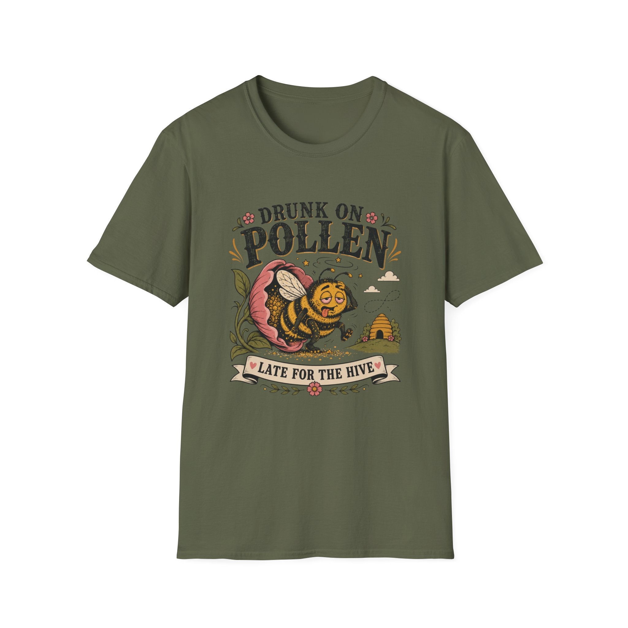 Drunk on Pollen Late for the Hive 2 T-Shirt