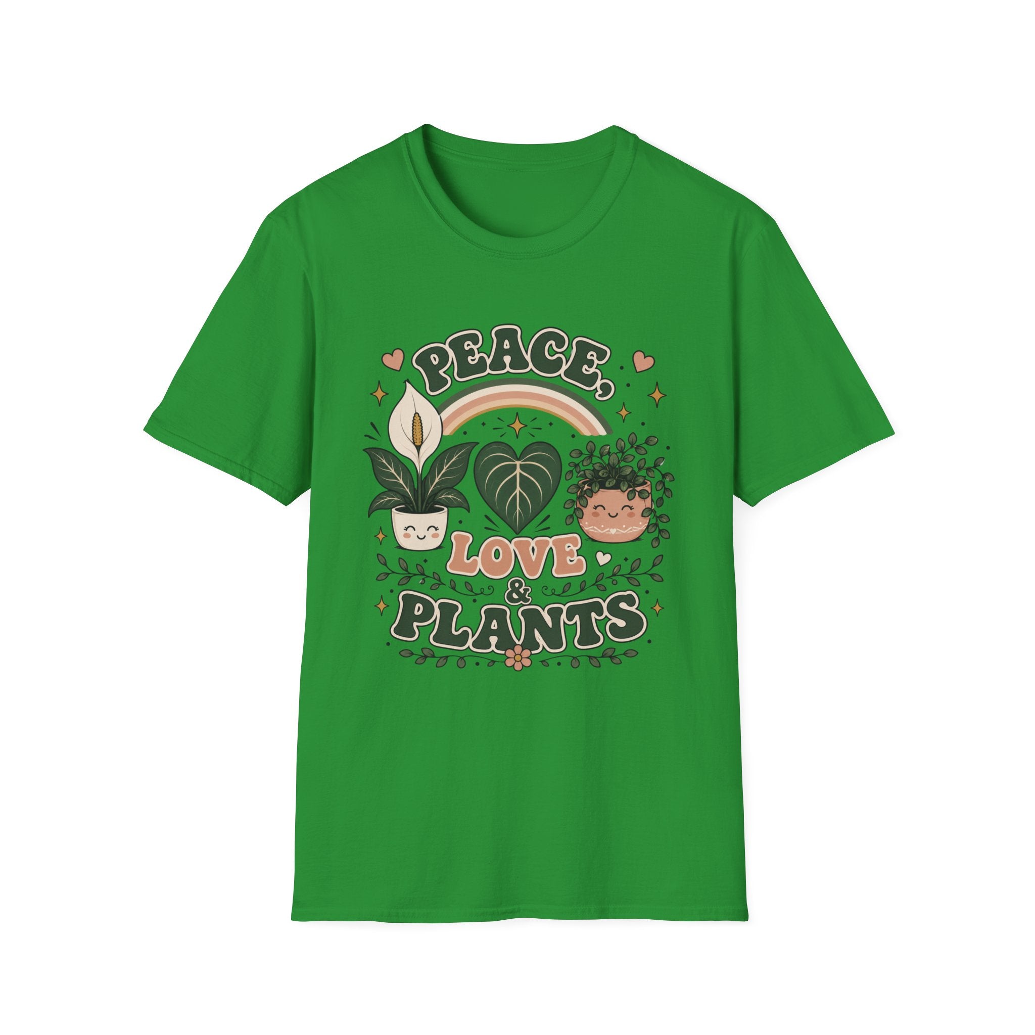 Peace, Love & Plants Retro T-Shirt