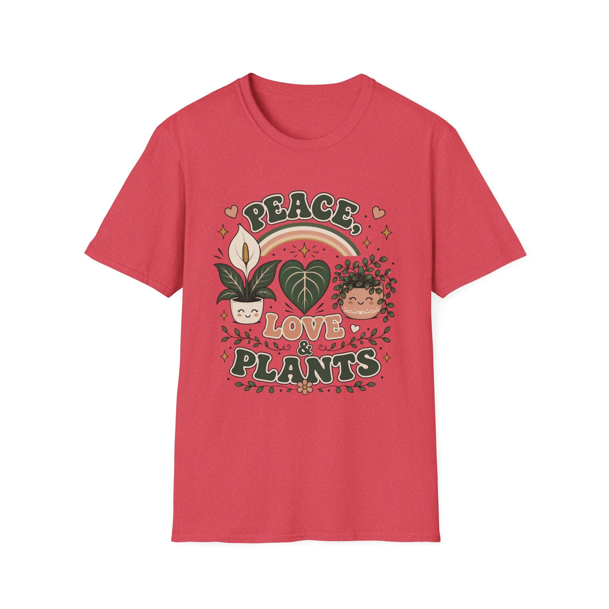 Peace, Love & Plants Retro T-Shirt