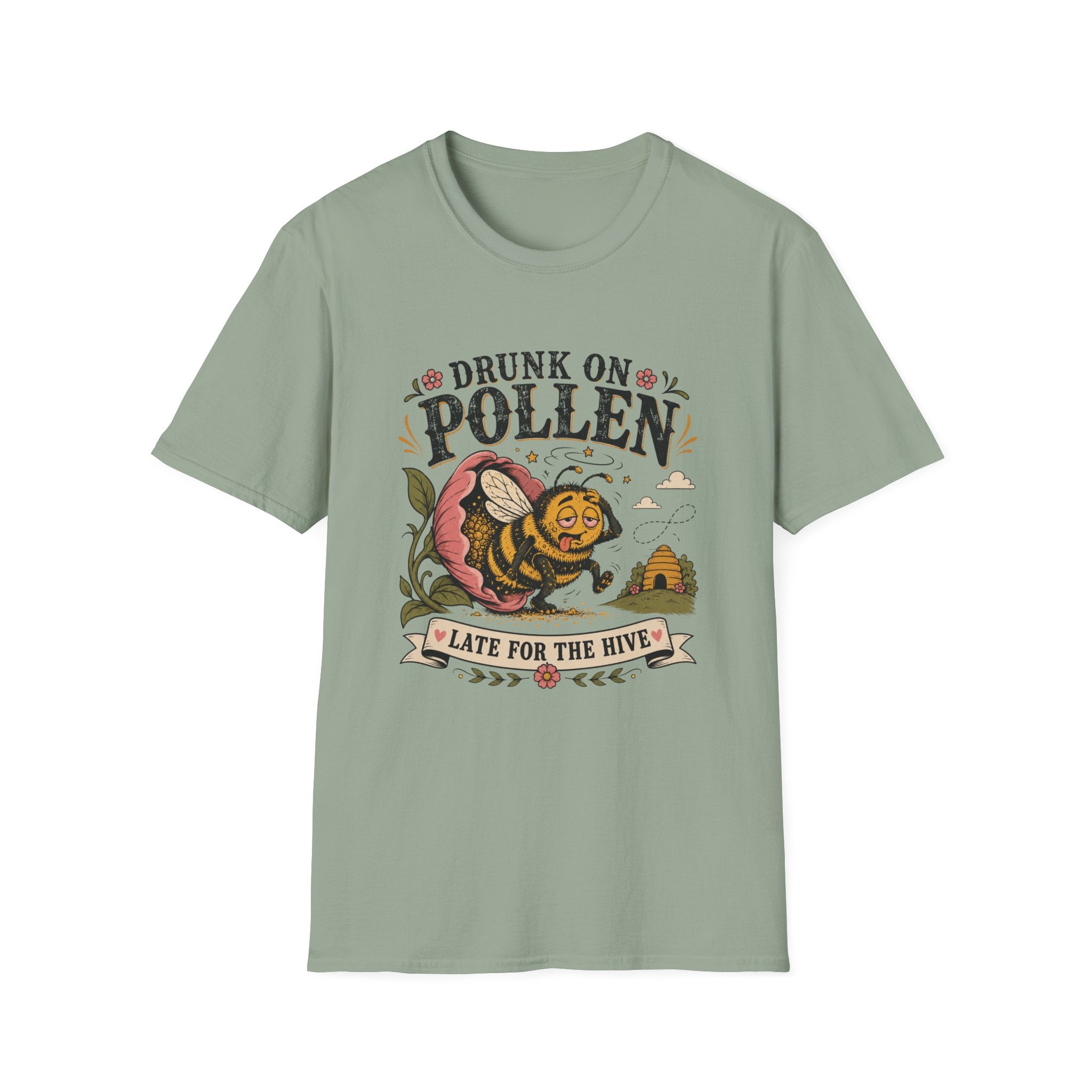Drunk on Pollen Late for the Hive 2 T-Shirt