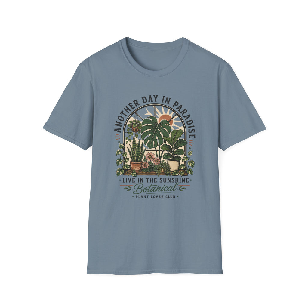 Another Day in Paradise Botanical T-Shirt — Live in the Sunshine Plant Lover Tee