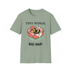 T-Shirt — Tiny Wings. Big Nap. Cute Bee Flower Graphic Tee