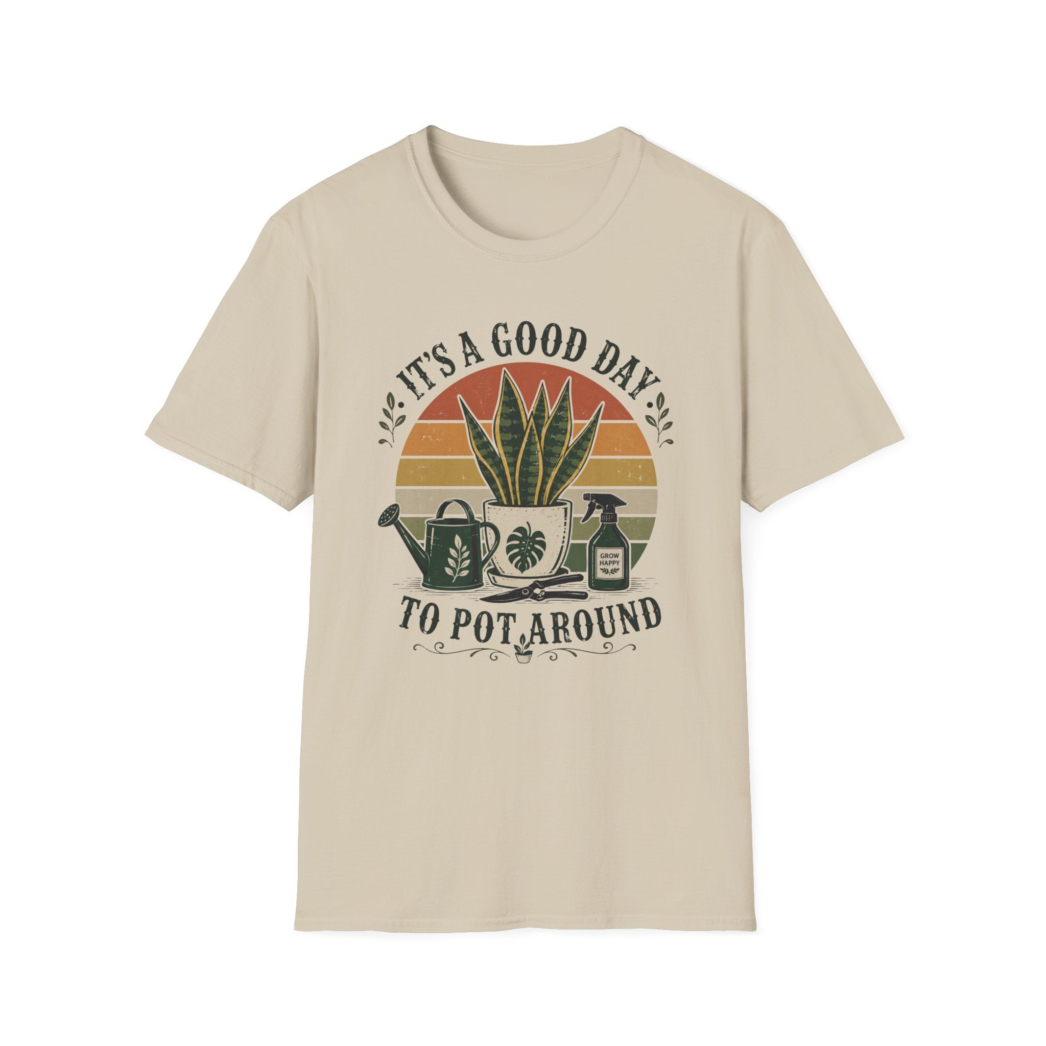 It's a Good Day to Pot Around T-Shirt — Retro Plant Lover Tee