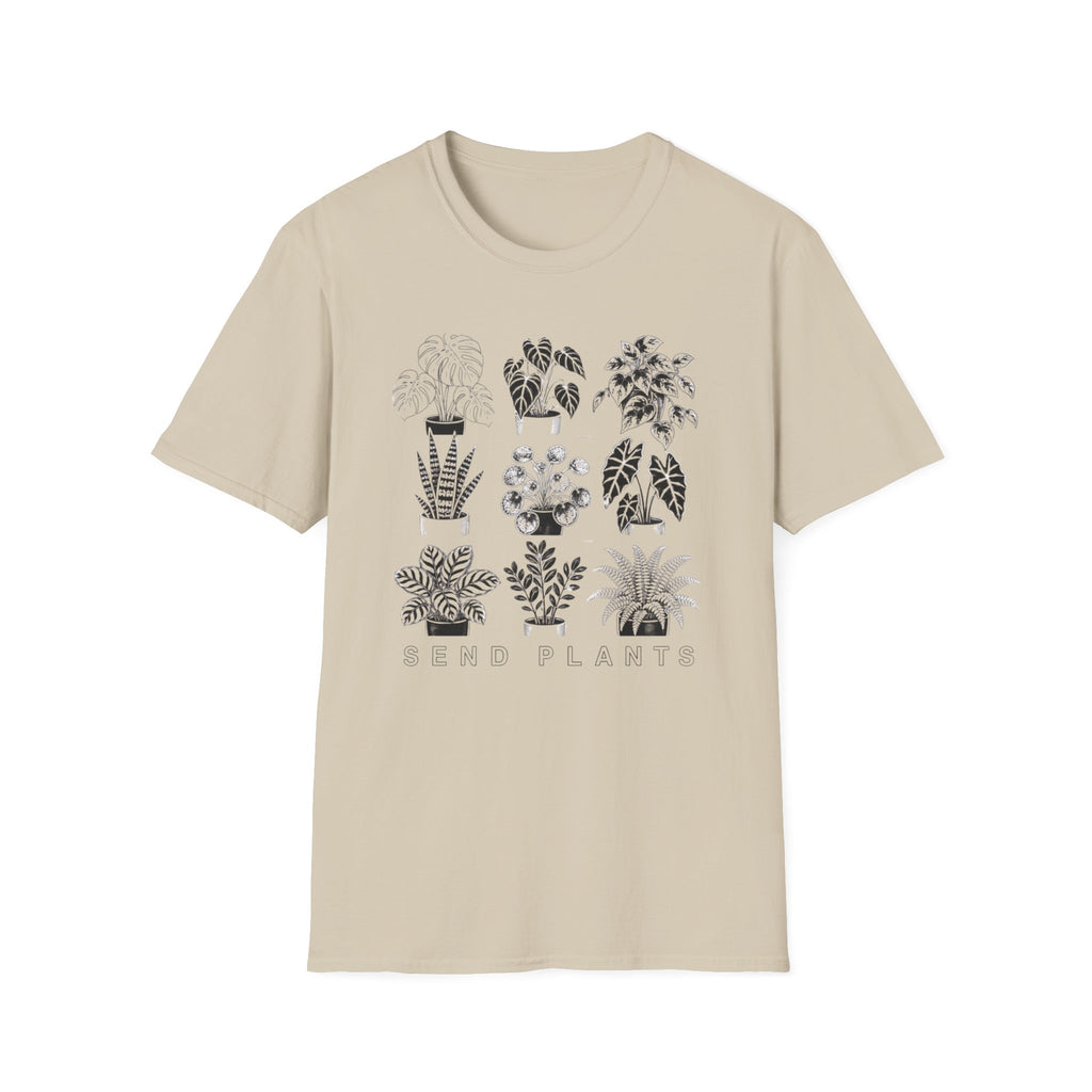 Houseplant Sketches T-Shirt Botanical Plant Lover Tee