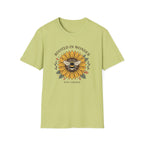 Sunflower Bee T-Shirt — "Rooted in Wonder" Botanical Graphic Tee