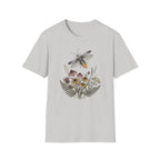 Bee & Wildflower T-Shirt Botanical Firefly Illustration Tee