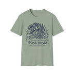 Botanical Plant T-Shirt — 'Living Among Living Things' Graphic Tee