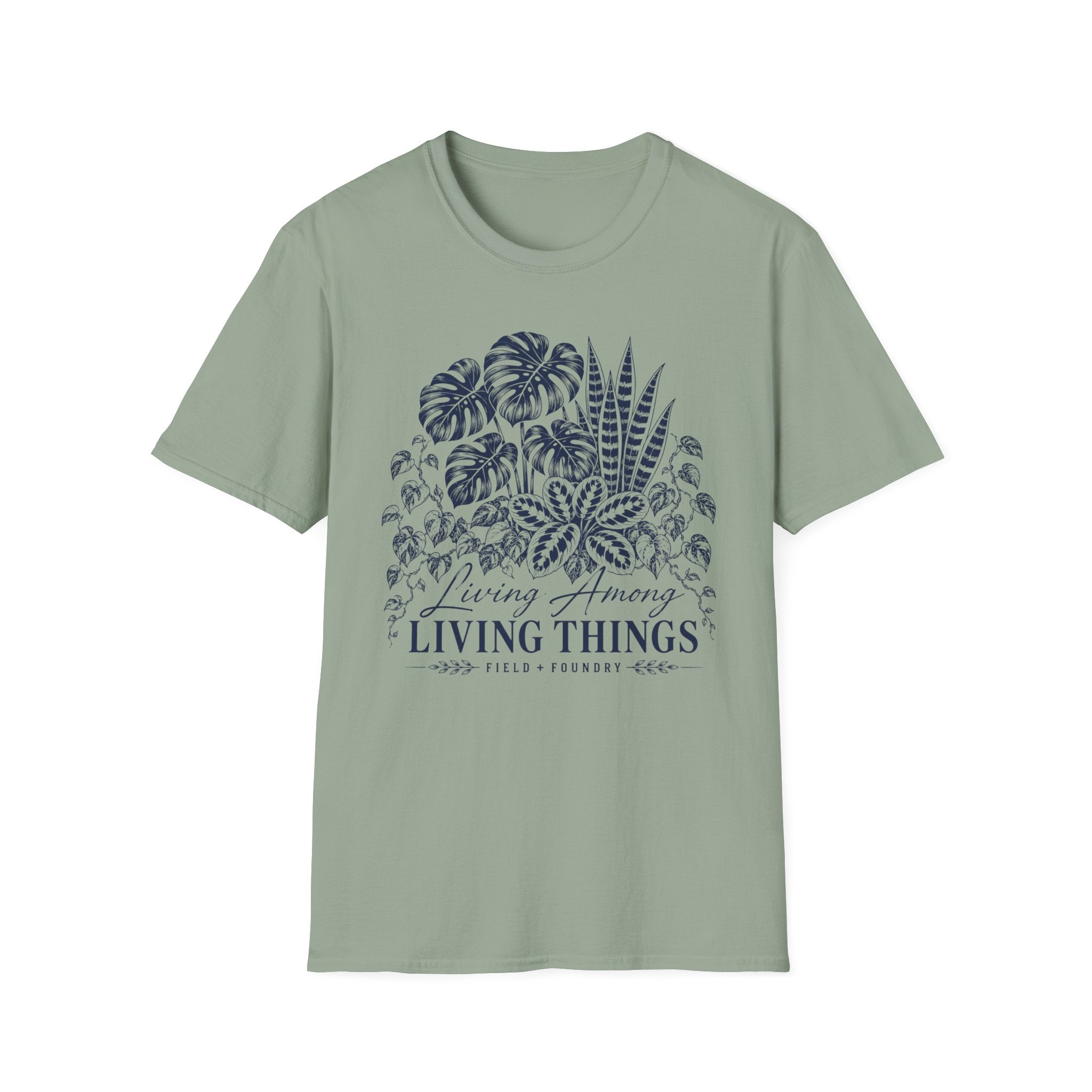 Botanical Plant T-Shirt — 'Living Among Living Things' Graphic Tee