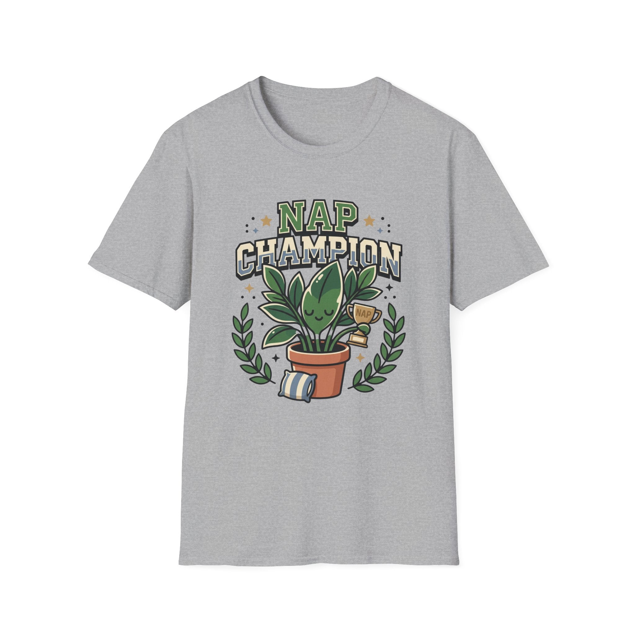 Nap Champion T‑Shirt Funny Plant Lover Sleepy Vibes
