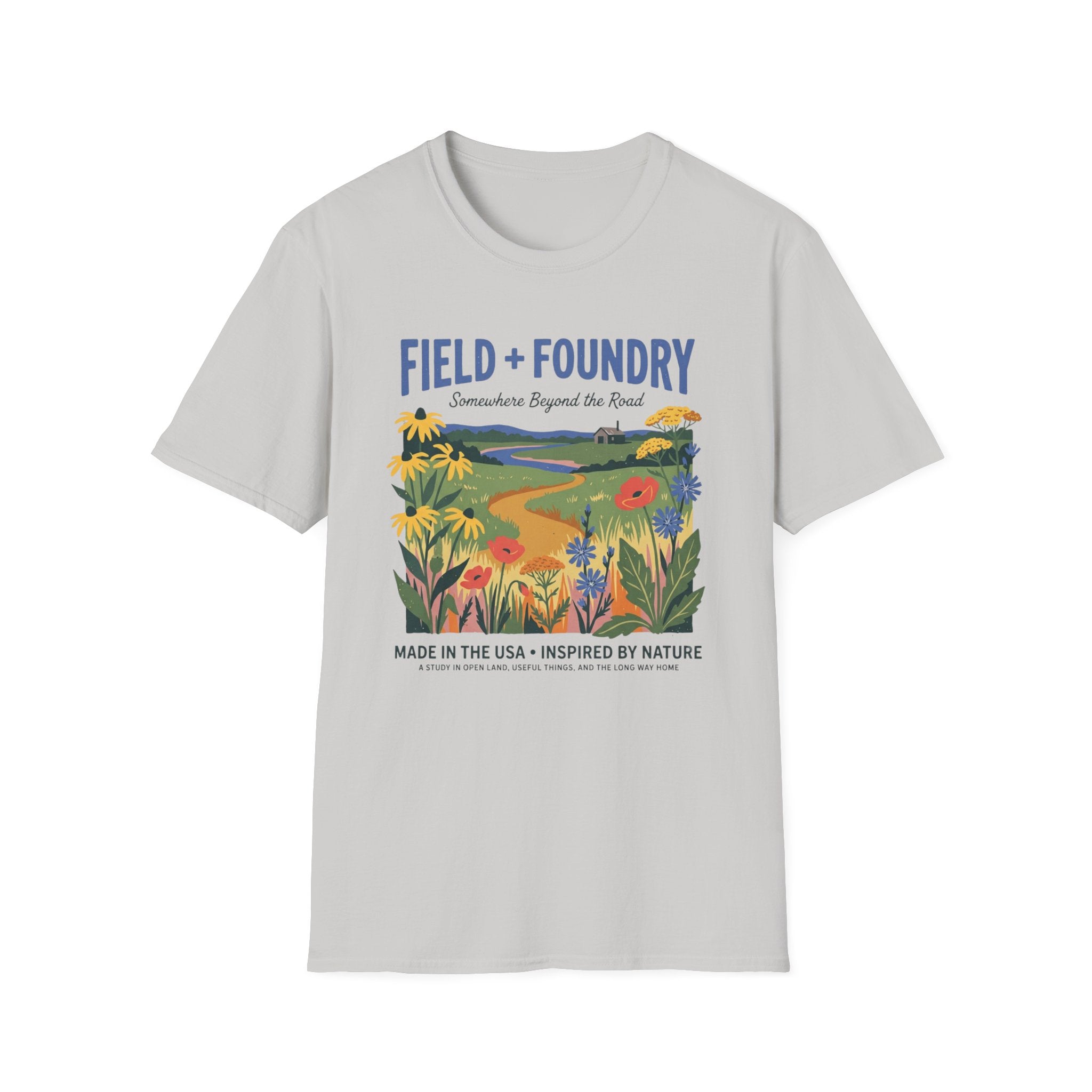 Field + Foundry 'Somewhere Beyond the Road' Graphic T-Shirt Wildflower Landscape Tee