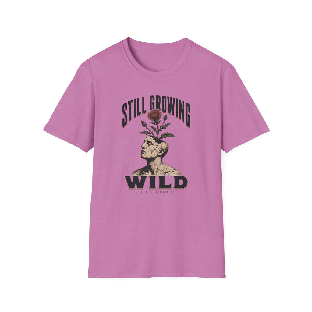 Still Growing Wild T-Shirt — Botanical Head Illustration Motivational Tee