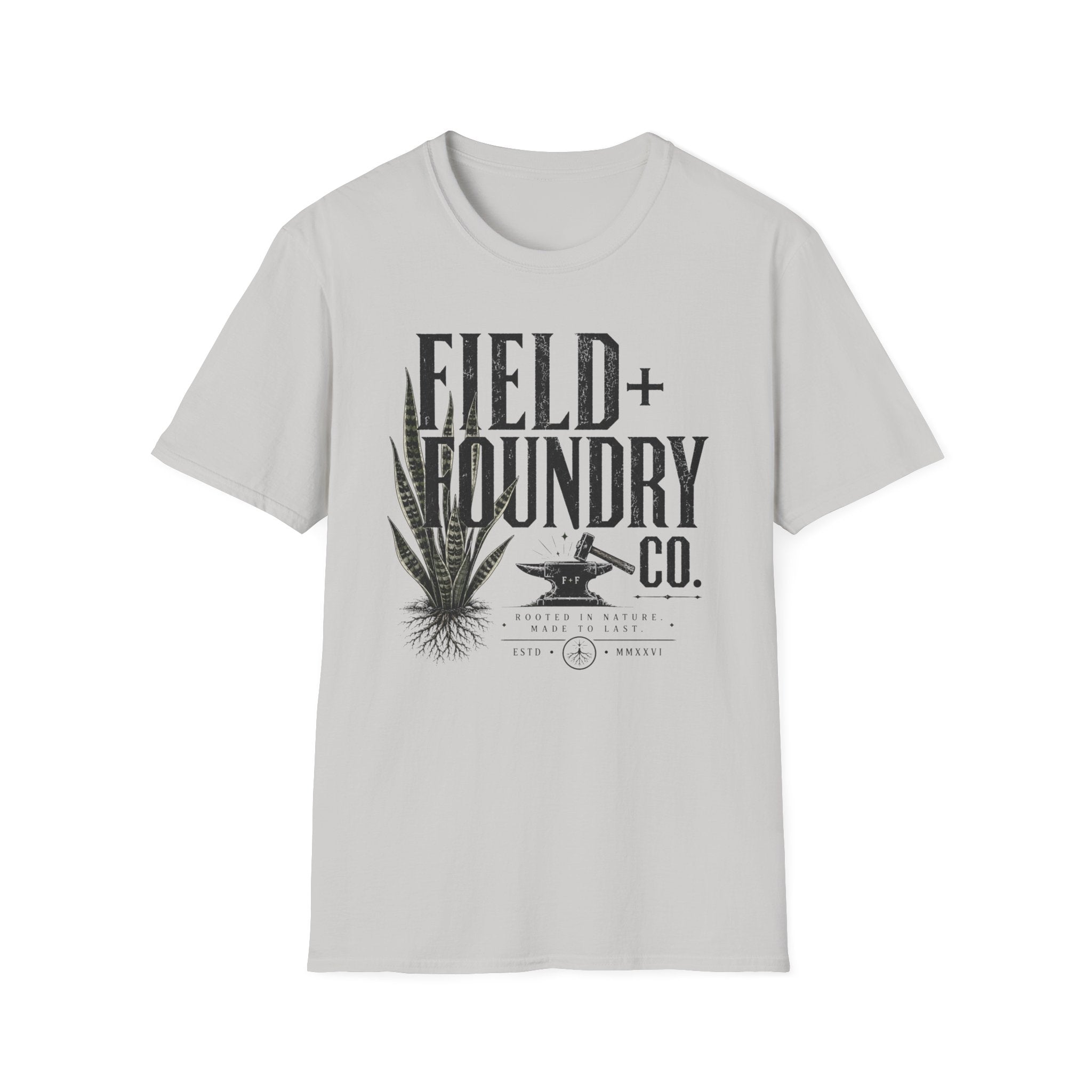 Field + Foundry Co. Graphic T-Shirt Vintage Botanical Logo Tee