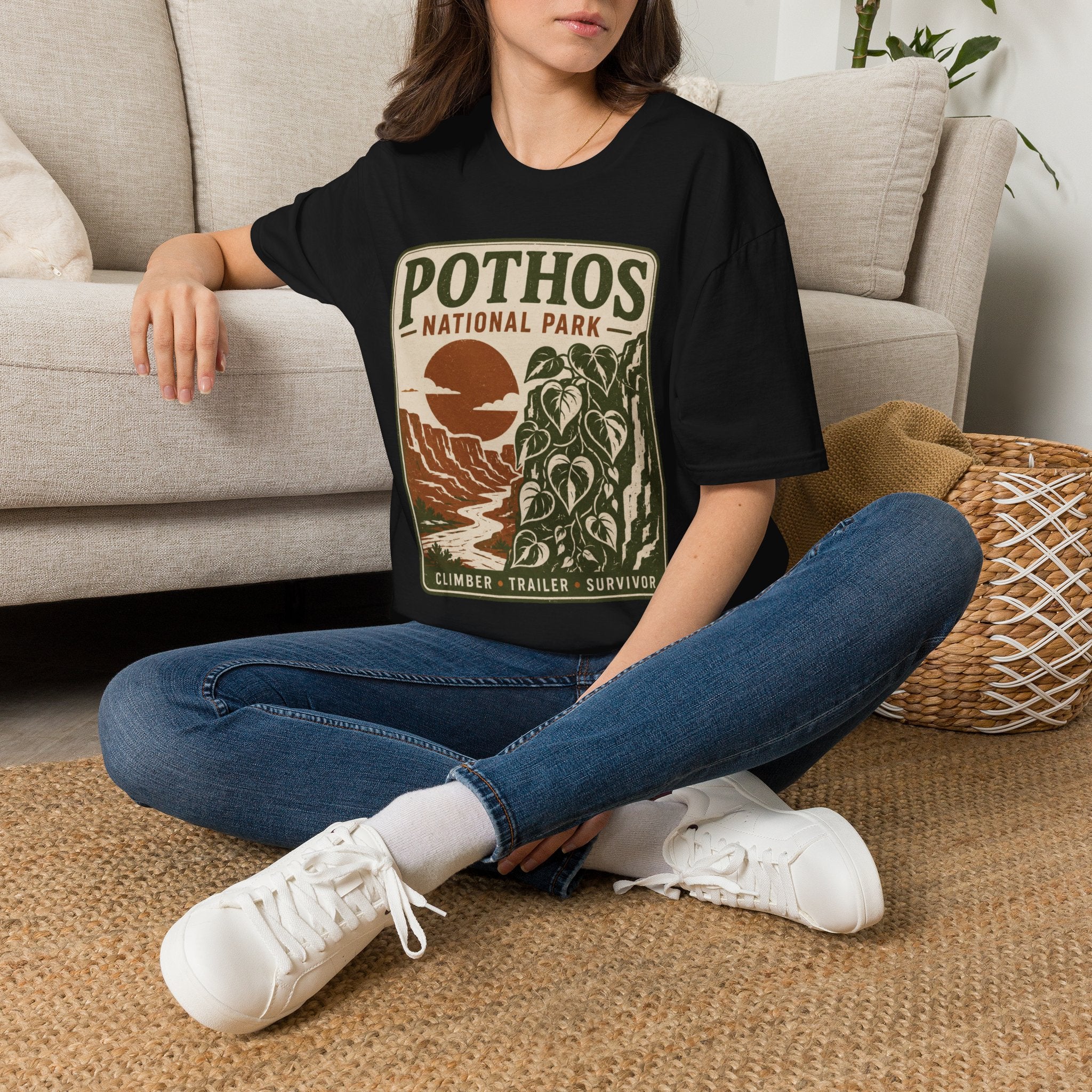 Pothos National Park T-Shirt — Vintage Plant Lover Tee