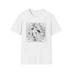 Garden Cats T‑Shirt Whimsical Botanical Illustration