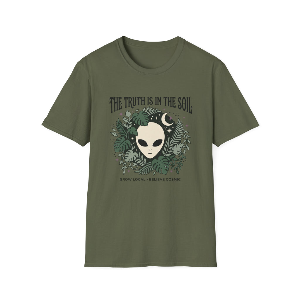 Alien Plant Lover T‑Shirt — "The Truth Is In The Soil" Graphic Tee