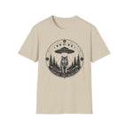 Wolf UFO T-Shirt Mystic Moon Phases Forest Graphic Tee