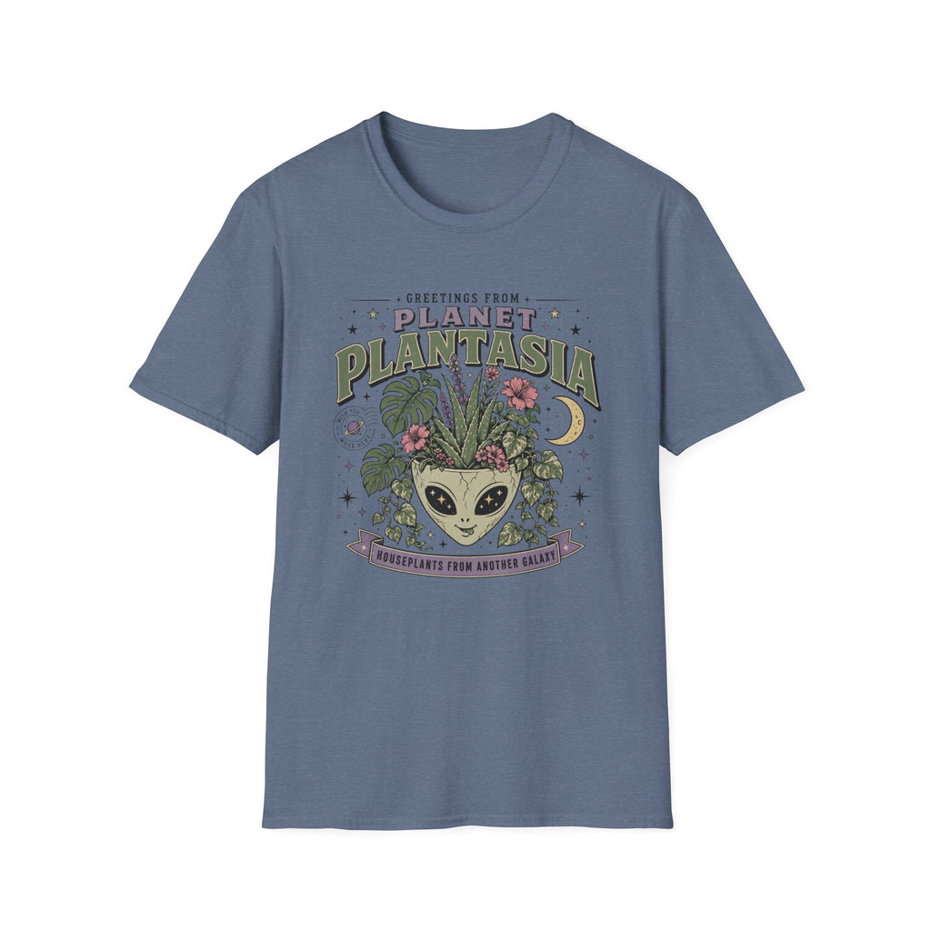 Planet Plantasia T-Shirt "Greetings from Planet Plantasia" Botanical Alien Graphic Tee