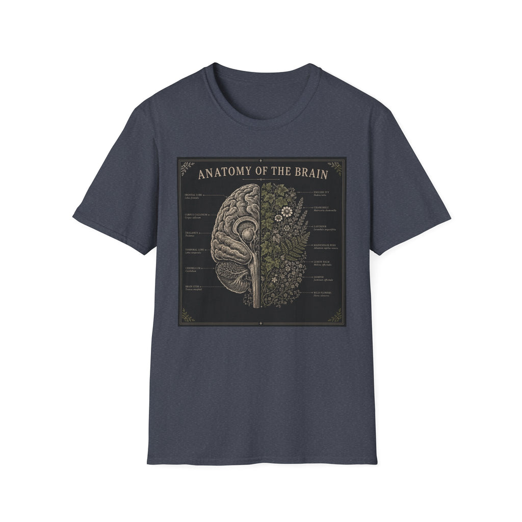 Anatomy of the Brain T-Shirt Vintage Science Diagram Tee