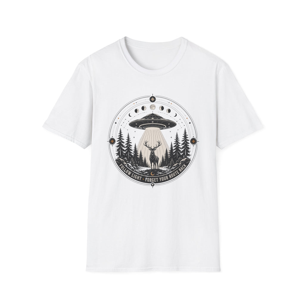 UFO Deer T-Shirt Cosmic Forest Abduction Graphic Tee