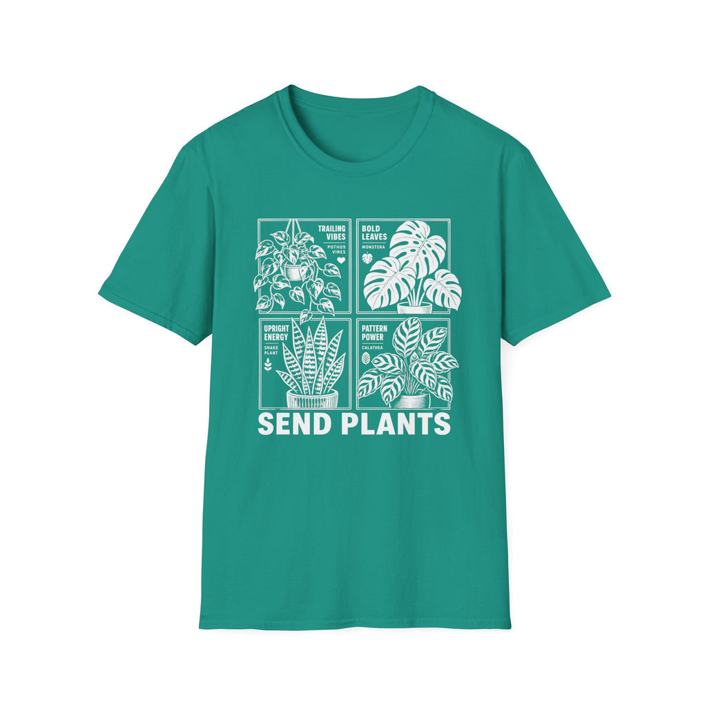 Plant Lover T-Shirt 'Send Plants' Botanical Graphic