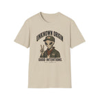 Alien Peace Sign T-Shirt — "Unknown Origin, Good Intentions" Graphic Tee